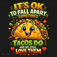 It's Ok To Fall Apart Sometimes Tacos Do And We Still Love Them Apron thumb 3