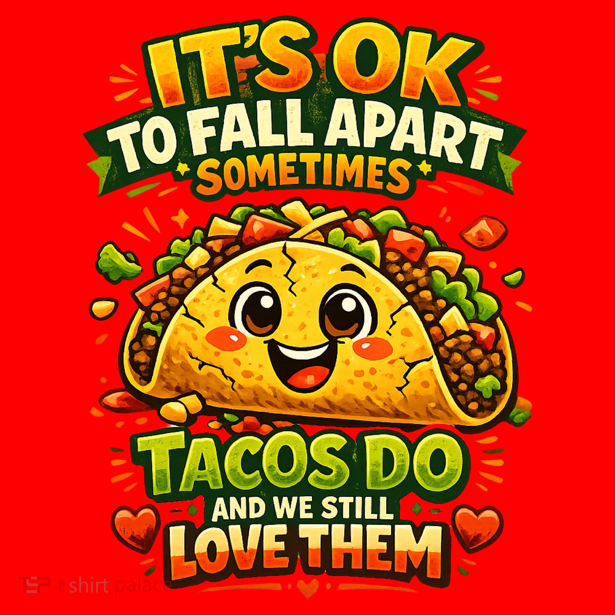 It's Ok To Fall Apart Sometimes Tacos Do And We Still Love Them Santa Hat