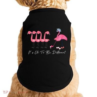 It's Ok To Be Different Funny Flamingo Golf Lover Doggie Tank
