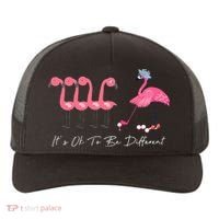 It's Ok To Be Different Funny Flamingo Golf Lover Yupoong Adult 5-Panel Trucker Hat thumb 0