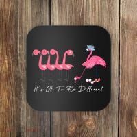 It's Ok To Be Different Funny Flamingo Golf Lover Coaster thumb 0
