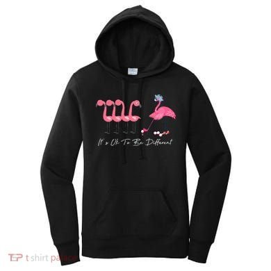 It's Ok To Be Different Funny Flamingo Golf Lover Women's Hoodie