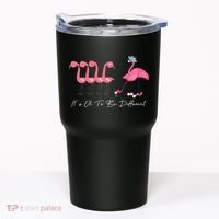 It's Ok To Be Different Funny Flamingo Golf Lover Tumbler thumb 0