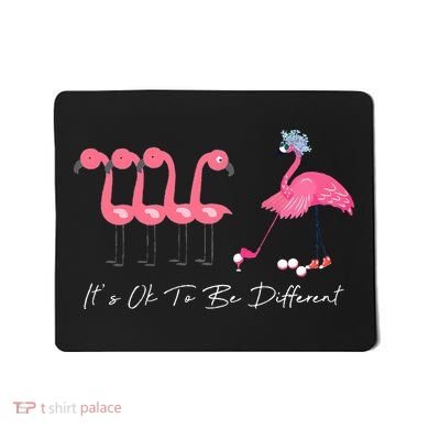 It's Ok To Be Different Funny Flamingo Golf Lover Mousepad