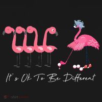 It's Ok To Be Different Funny Flamingo Golf Lover Mousepad thumb 1