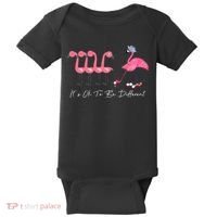 It's Ok To Be Different Funny Flamingo Golf Lover Baby Bodysuit thumb 0