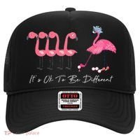 It's Ok To Be Different Funny Flamingo Golf Lover Hat thumb 0