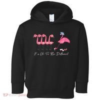 It's Ok To Be Different Funny Flamingo Golf Lover Toddler Hoodie thumb 0