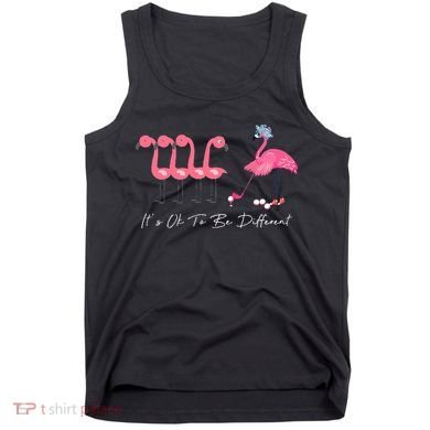 It's Ok To Be Different Funny Flamingo Golf Lover Tank Top