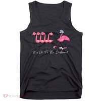 It's Ok To Be Different Funny Flamingo Golf Lover Tank Top thumb 0