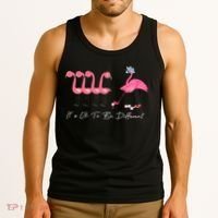 It's Ok To Be Different Funny Flamingo Golf Lover Tank Top thumb 3