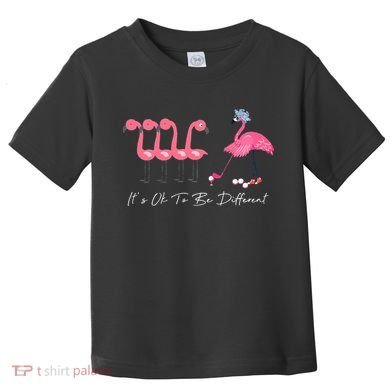 It's Ok To Be Different Funny Flamingo Golf Lover Toddler T-Shirt