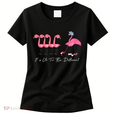 It's Ok To Be Different Funny Flamingo Golf Lover Women's T-Shirt
