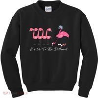 It's Ok To Be Different Funny Flamingo Golf Lover Kids Sweatshirt thumb 0