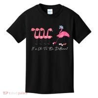 It's Ok To Be Different Funny Flamingo Golf Lover Kids T-Shirt thumb 0