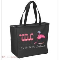 It's Ok To Be Different Funny Flamingo Golf Lover Tote Bag thumb 2