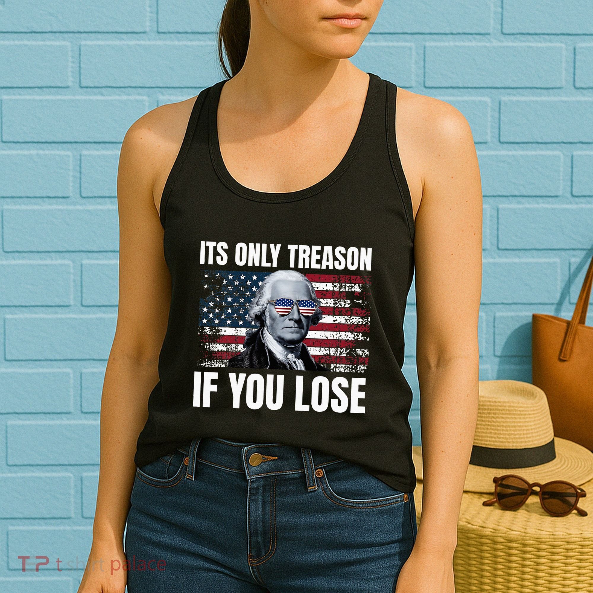 Its Only Treason If You Lose George Washington Women's Tank Top