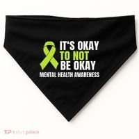 ItS Okay To Not Be Okay Mental Health Ribbon USA-Made Doggie Bandana thumb 0