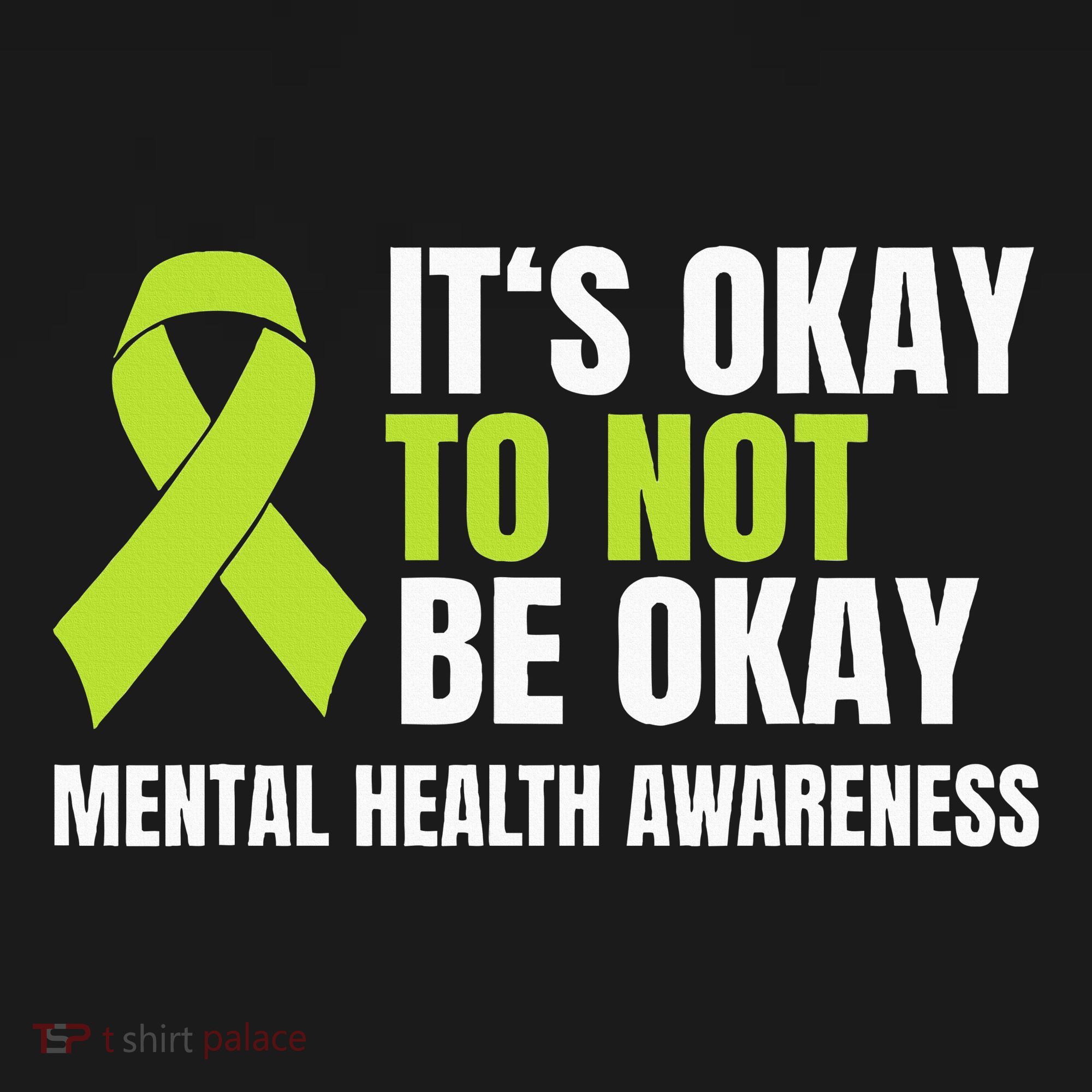 ItS Okay To Not Be Okay Mental Health Ribbon Polo