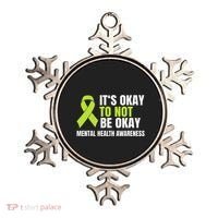 ItS Okay To Not Be Okay Mental Health Ribbon Ornament thumb 0