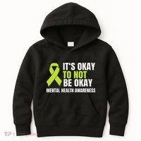 ItS Okay To Not Be Okay Mental Health Ribbon Kids Hoodie thumb 0
