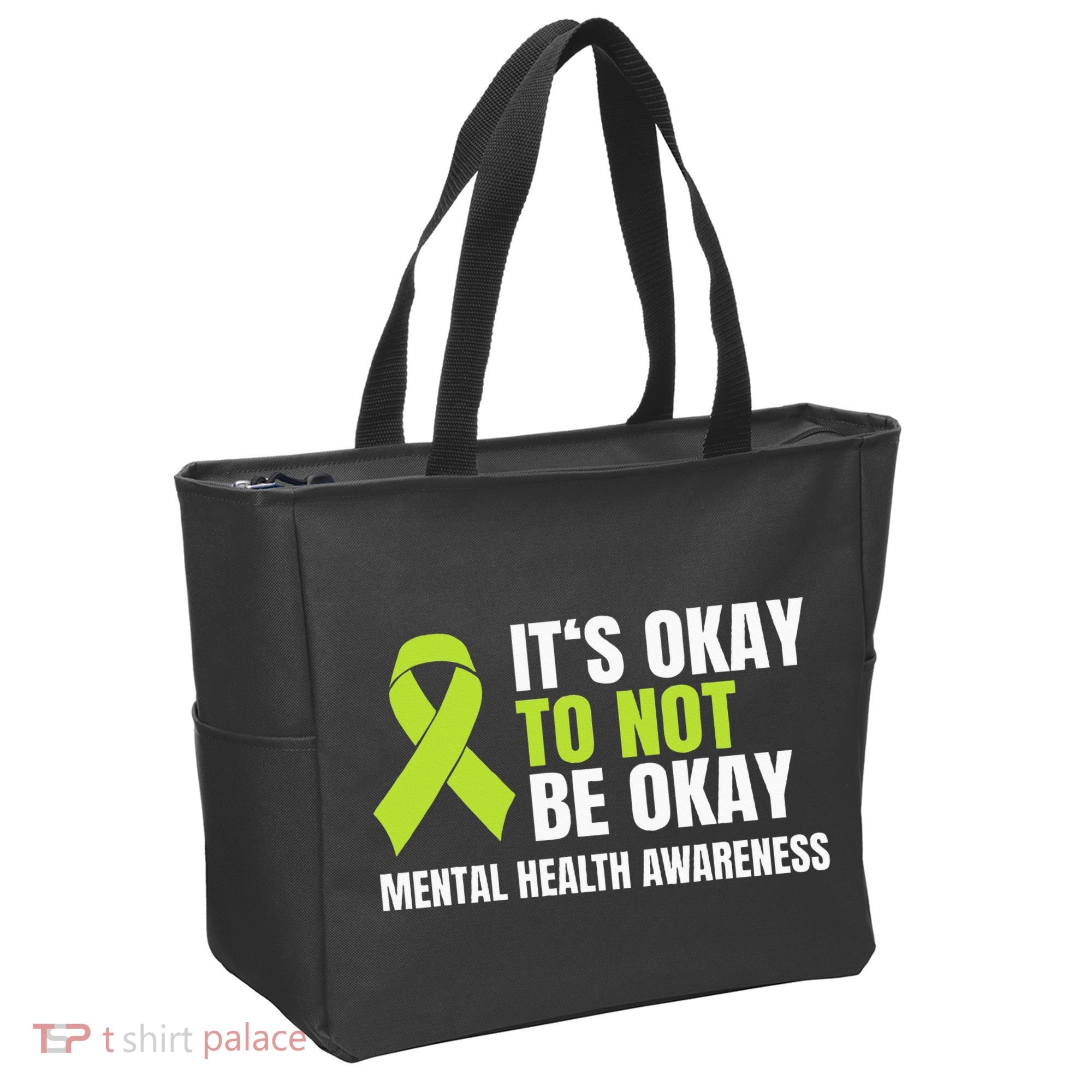 ItS Okay To Not Be Okay Mental Health Ribbon Tote Bag