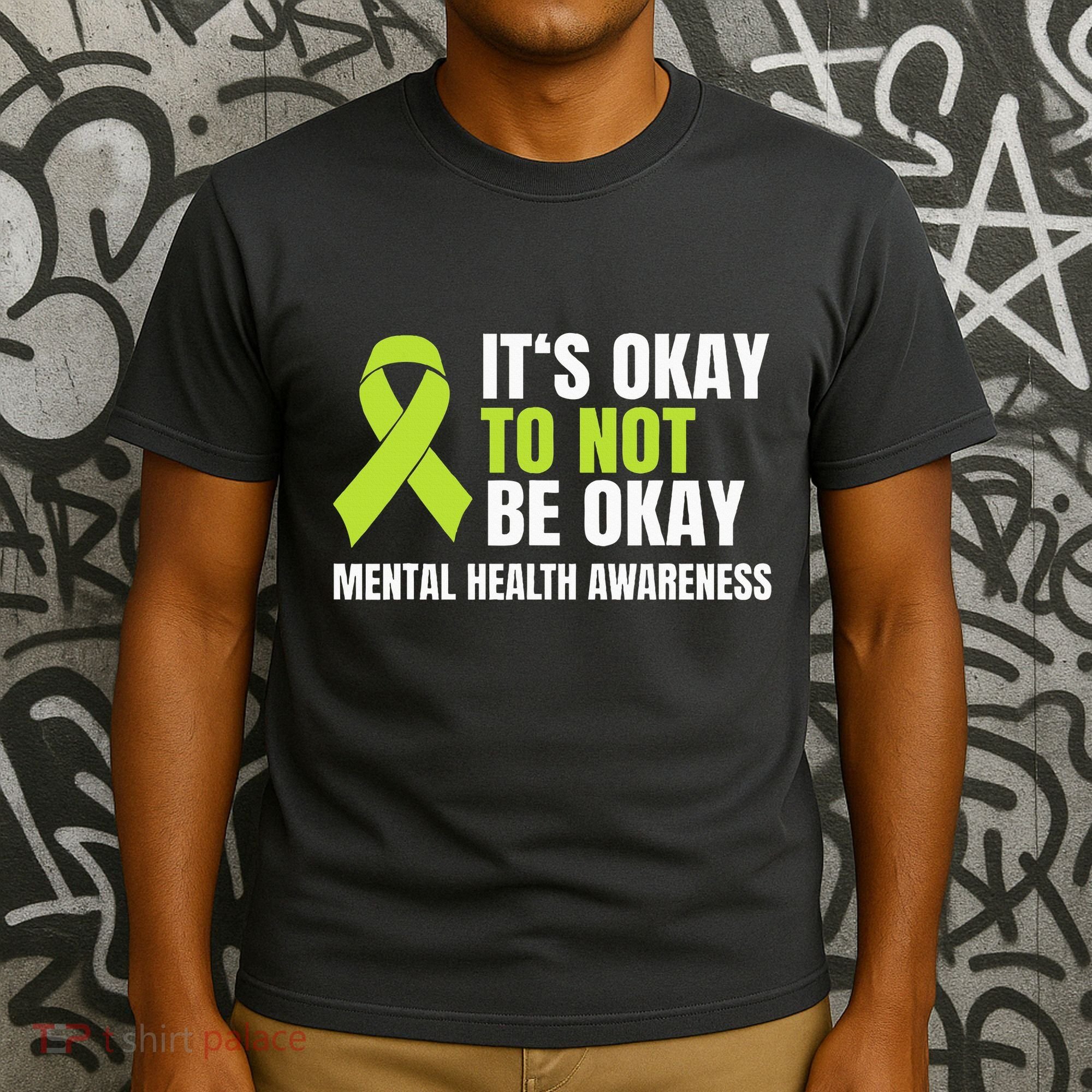 ItS Okay To Not Be Okay Mental Health Ribbon T-Shirt