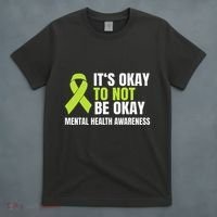 ItS Okay To Not Be Okay Mental Health Ribbon T-Shirt thumb 4