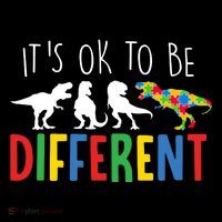 Its Ok To Be Different Autism Awareness Dinosaurs Bucket Hat thumb 4