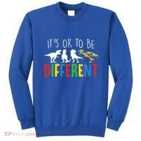 Its Ok To Be Different Autism Awareness Dinosaurs Sweatshirt thumb 0
