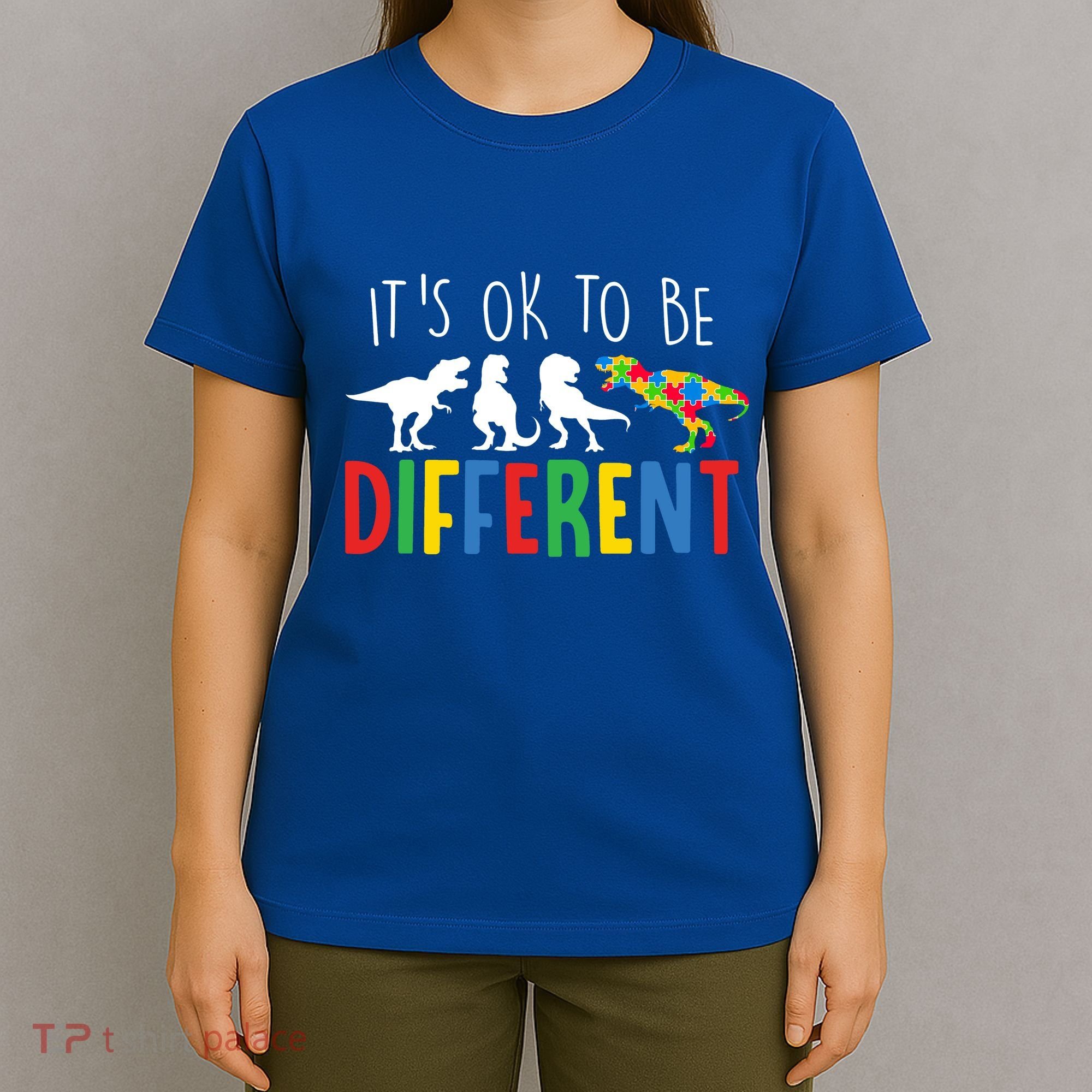 Its Ok To Be Different Autism Awareness Dinosaurs T-Shirt