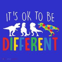 Its Ok To Be Different Autism Awareness Dinosaurs Mousepad thumb 1