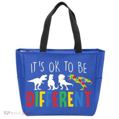 Its Ok To Be Different Autism Awareness Dinosaurs Tote Bag