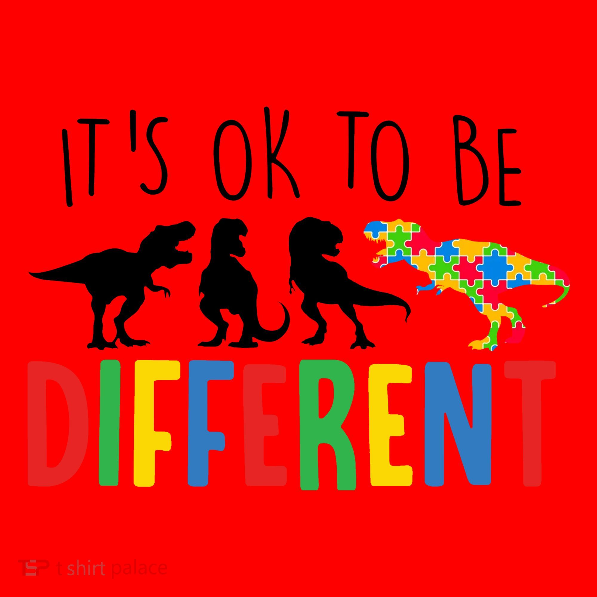 Its Ok To Be Different Autism Awareness Dinosaurs Santa Hat