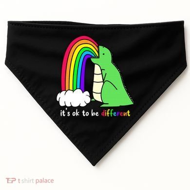 It's Ok To Be Different Autism Awareness Dinosaur USA-Made Doggie Bandana