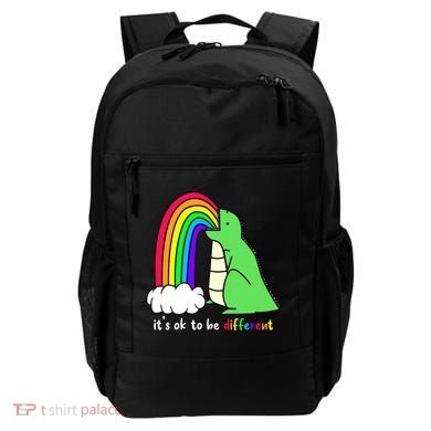 It's Ok To Be Different Autism Awareness Dinosaur Backpack