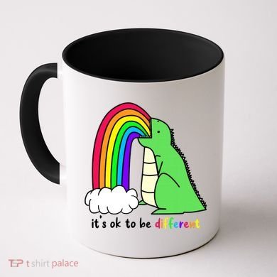 It's Ok To Be Different Autism Awareness Dinosaur Coffee Mug