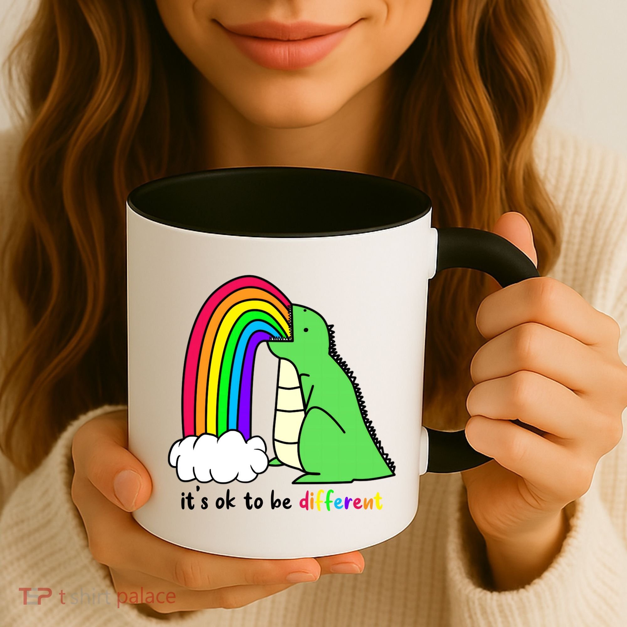 It's Ok To Be Different Autism Awareness Dinosaur Coffee Mug