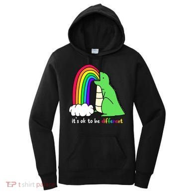 It's Ok To Be Different Autism Awareness Dinosaur Women's Hoodie