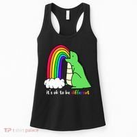 It's Ok To Be Different Autism Awareness Dinosaur Women's Tank Top thumb 0