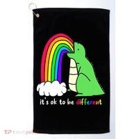 It's Ok To Be Different Autism Awareness Dinosaur Golf Towel thumb 0