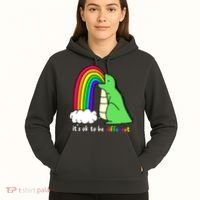 It's Ok To Be Different Autism Awareness Dinosaur Hoodie thumb 5