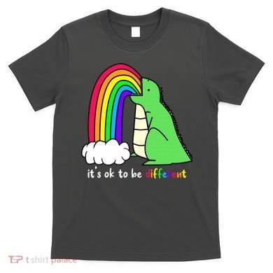 It's Ok To Be Different Autism Awareness Dinosaur T-Shirt