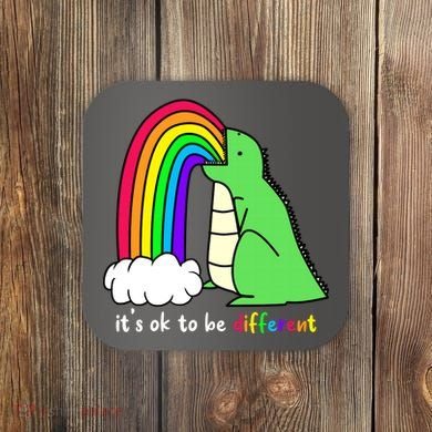 It's Ok To Be Different Autism Awareness Dinosaur Coaster