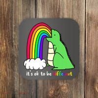 It's Ok To Be Different Autism Awareness Dinosaur Coaster thumb 0