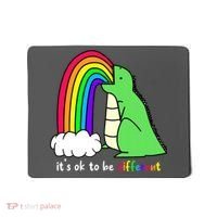 It's Ok To Be Different Autism Awareness Dinosaur Mousepad thumb 0