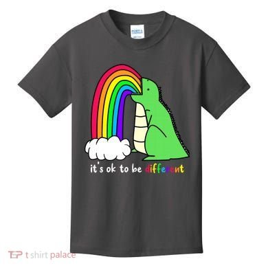 It's Ok To Be Different Autism Awareness Dinosaur Kids T-Shirt