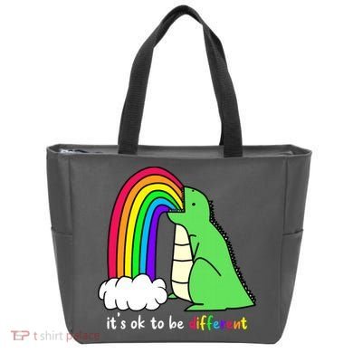 It's Ok To Be Different Autism Awareness Dinosaur Tote Bag