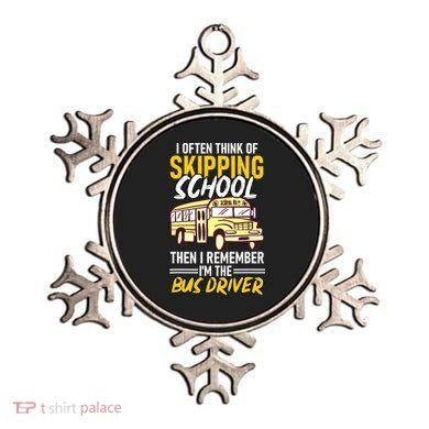 I Often Think Of Skipping School Funny Bus Driver School Bus Ornament