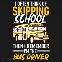 I Often Think Of Skipping School Funny Bus Driver School Bus Women's Tank Top thumb 5